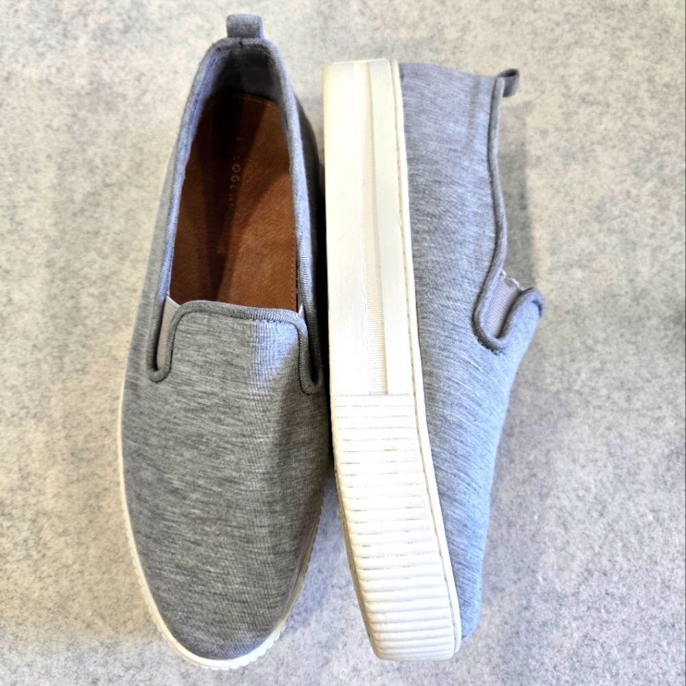 🐢 Halogen Platform Sneakers Baylee Gray Knit Fabric Size 10 Like New!